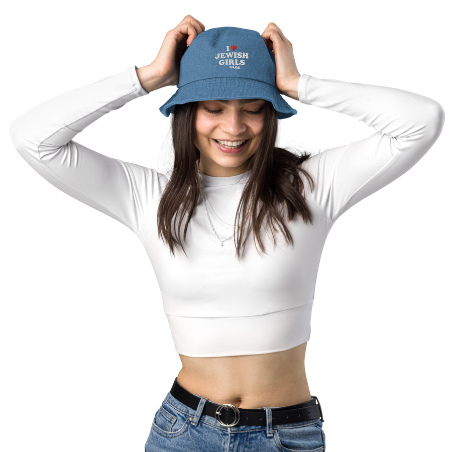 I (heart) Jewish Girls - Denim bucket hat