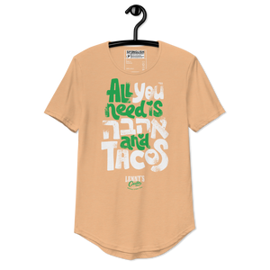 All you need is Ahava and Tacos - Men's Curved Hem T-Shirt