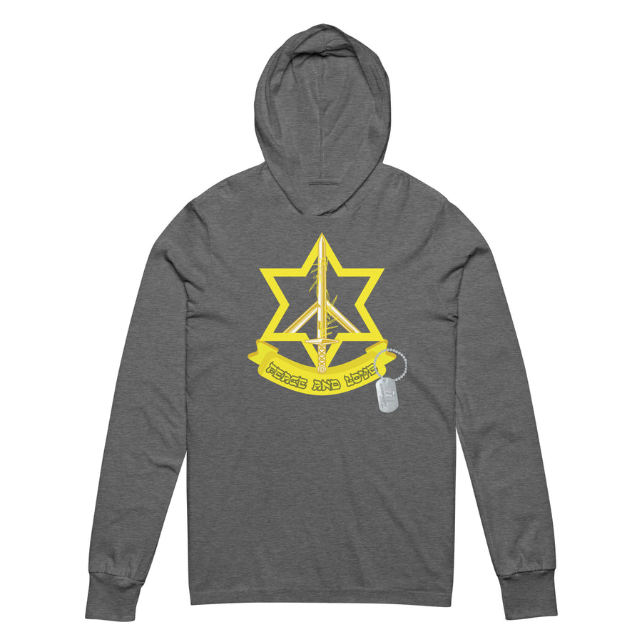 IDF - Israel Defense Forces - Peace and Love - Hooded long-sleeve tee