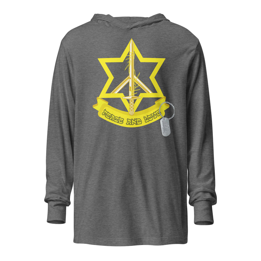 IDF - Israel Defense Forces - Peace and Love - Hooded long-sleeve tee