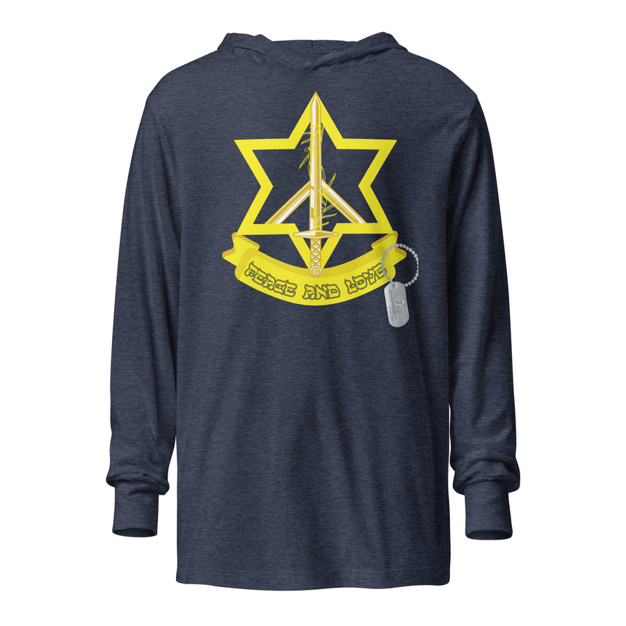 IDF - Israel Defense Forces - Peace and Love - Hooded long-sleeve tee