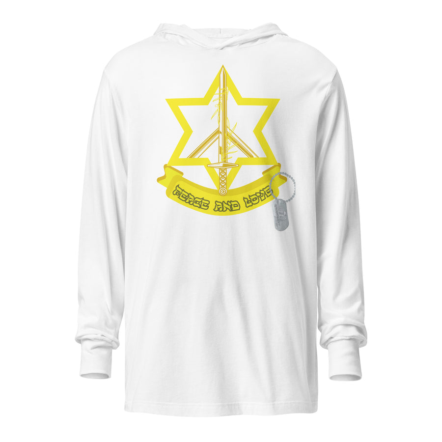 IDF - Israel Defense Forces - Peace and Love - Hooded long-sleeve tee