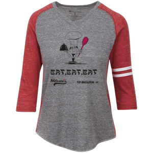 EAT EAT EAT Ladies' Vintage V-Neck T-Shirt