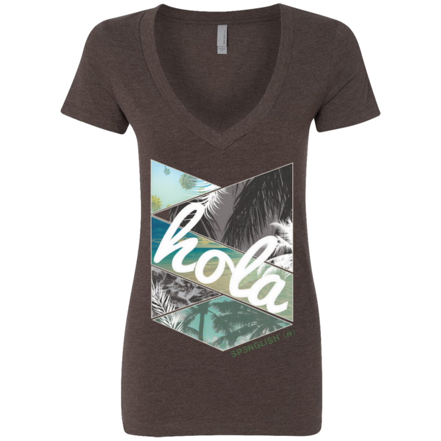 HOLA - Next Level Ladies' Deep V-Neck T-Shirt