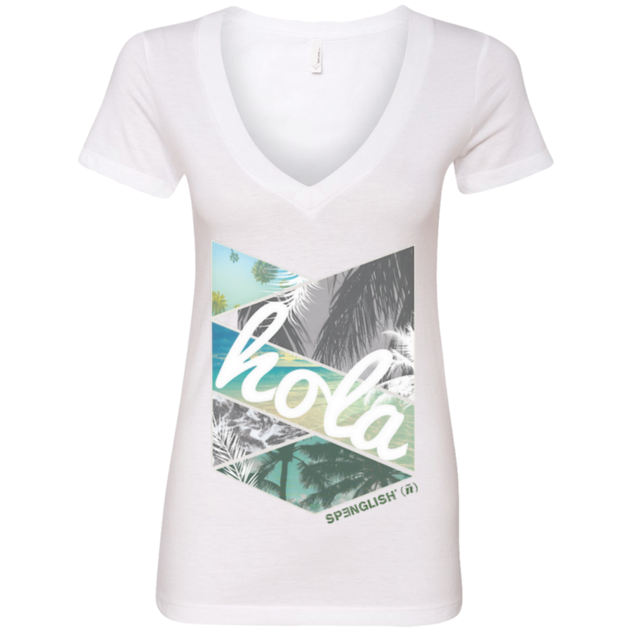HOLA - Next Level Ladies' Deep V-Neck T-Shirt
