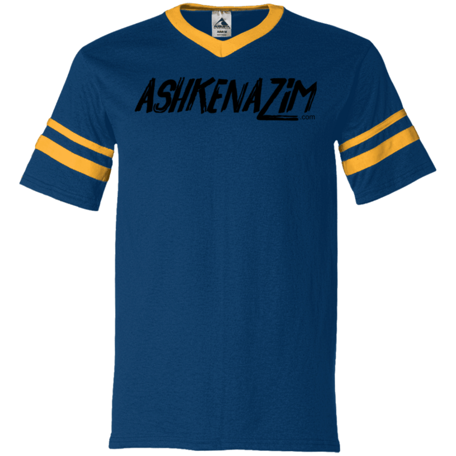 Ashkenazim Sport - Unisex Augusta V-Neck Sleeve Stripe Jersey