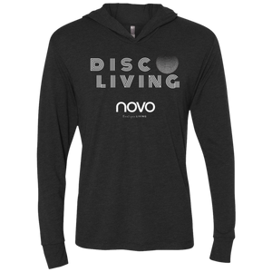 DISCO LIVING NOVO - Next Level Unisex Triblend LS Hooded T-Shirt