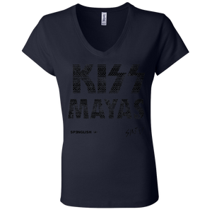 KISS MAYAS -  Bella + Canvas Ladies' Jersey V-Neck T-Shirt