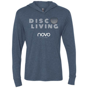 DISCO LIVING NOVO - Next Level Unisex Triblend LS Hooded T-Shirt