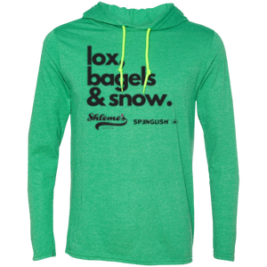 lox, bagels & snow UNISEX Anvil LS T-Shirt Hoodie