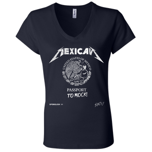MEXICAN - Bella + Canvas Ladies' Jersey V-Neck T-Shirt