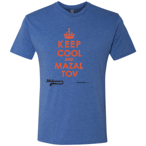 Keep Cool and Mazaltov - Crew neck Next Level Men's Triblend T-Shirt
