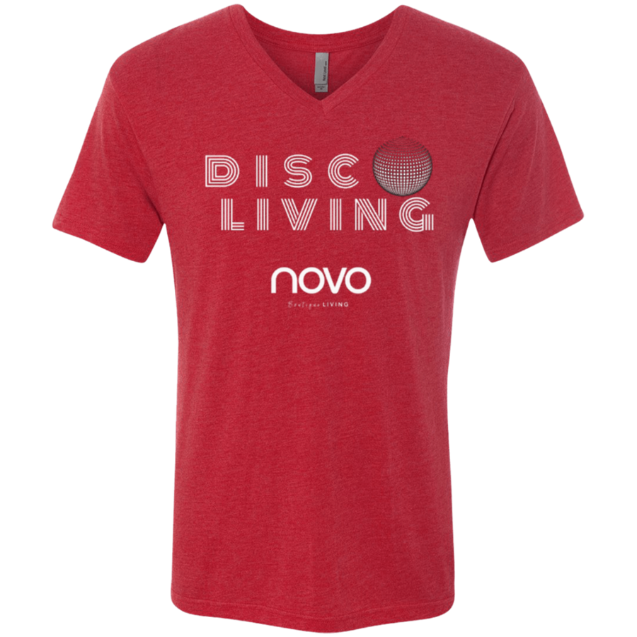 DISCO LIVING - Next Level UNISEX Triblend V-Neck T-Shirt