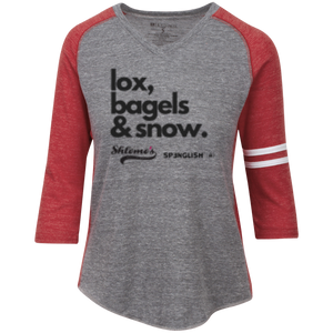 lox, bagels & snow - Holloway Ladies' Vintage V-Neck T-Shirt