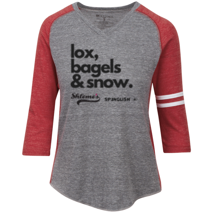 lox, bagels & snow - Holloway Ladies' Vintage V-Neck T-Shirt