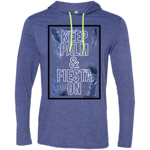 Keep Palm and Fiesta On - Anvil LS T-Shirt Hoodie