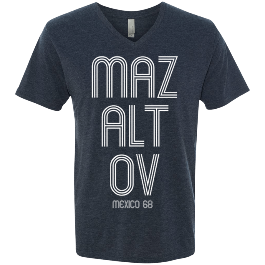 MAZALTOV mexico 68 Next Level Men's Triblend V-Neck T-Shirt