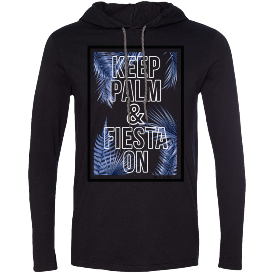 Keep Palm and Fiesta On - Anvil LS T-Shirt Hoodie