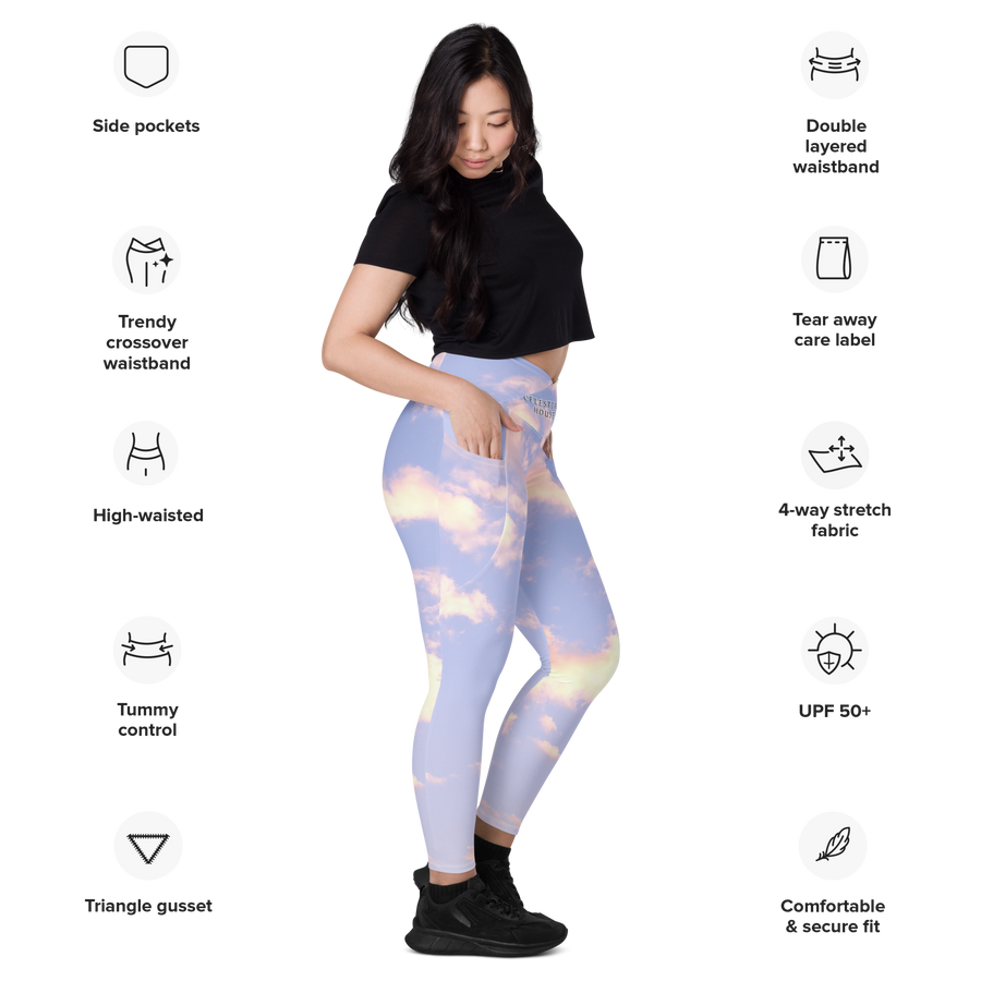 CELESTIAL HOUSE - Crossover leggings with pockets