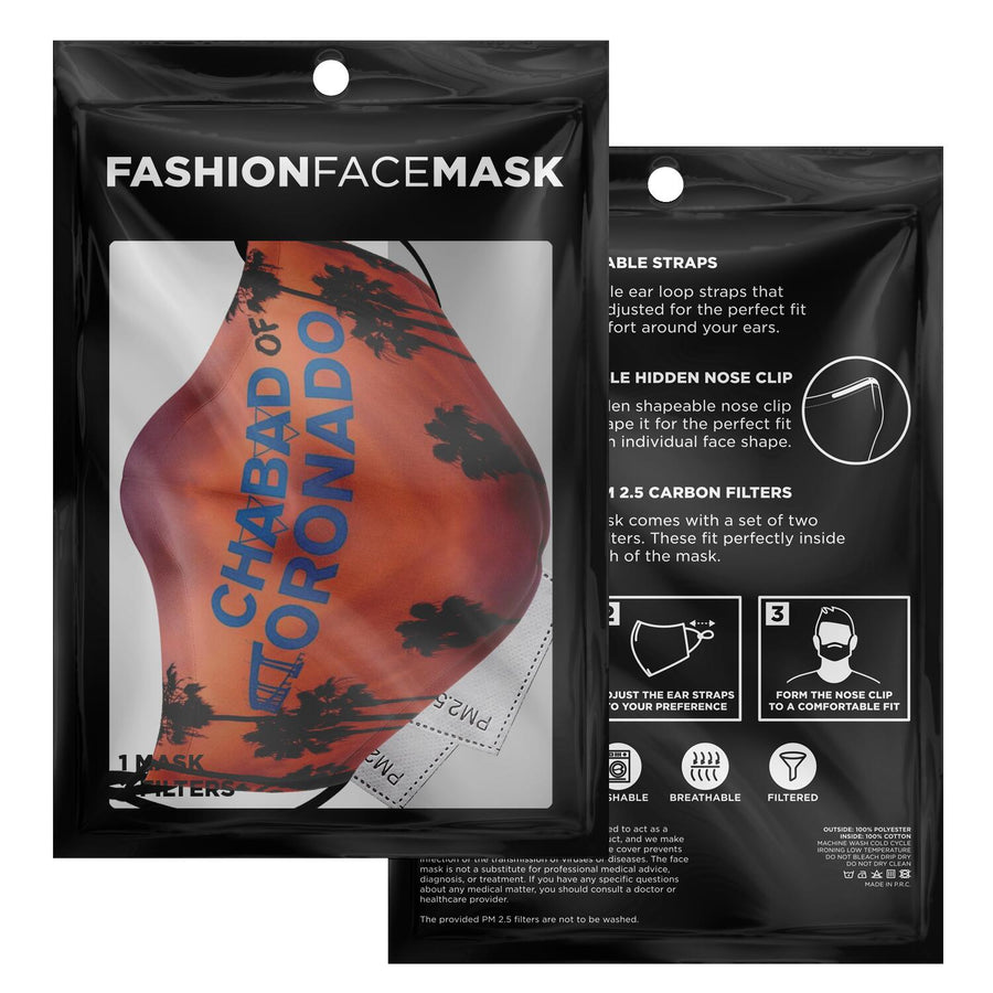 CHABAD CORONADO SUNSET - Printed Face mask