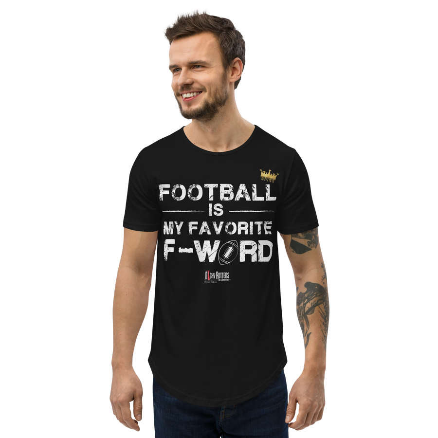 Football is my favorite F word - Men's Curved Hem T-Shirt