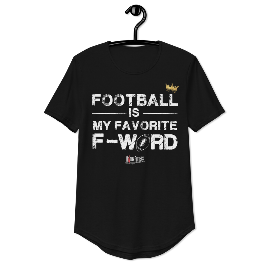 Football is my favorite F word - Men's Curved Hem T-Shirt