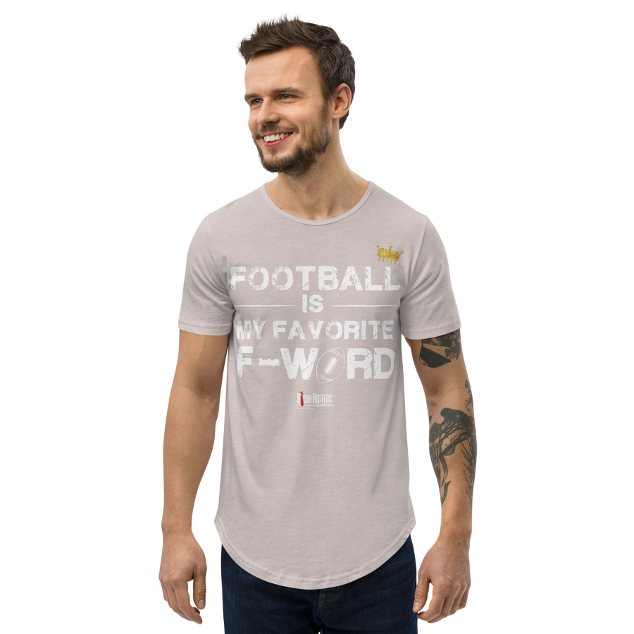 Football is my favorite F word - Men's Curved Hem T-Shirt