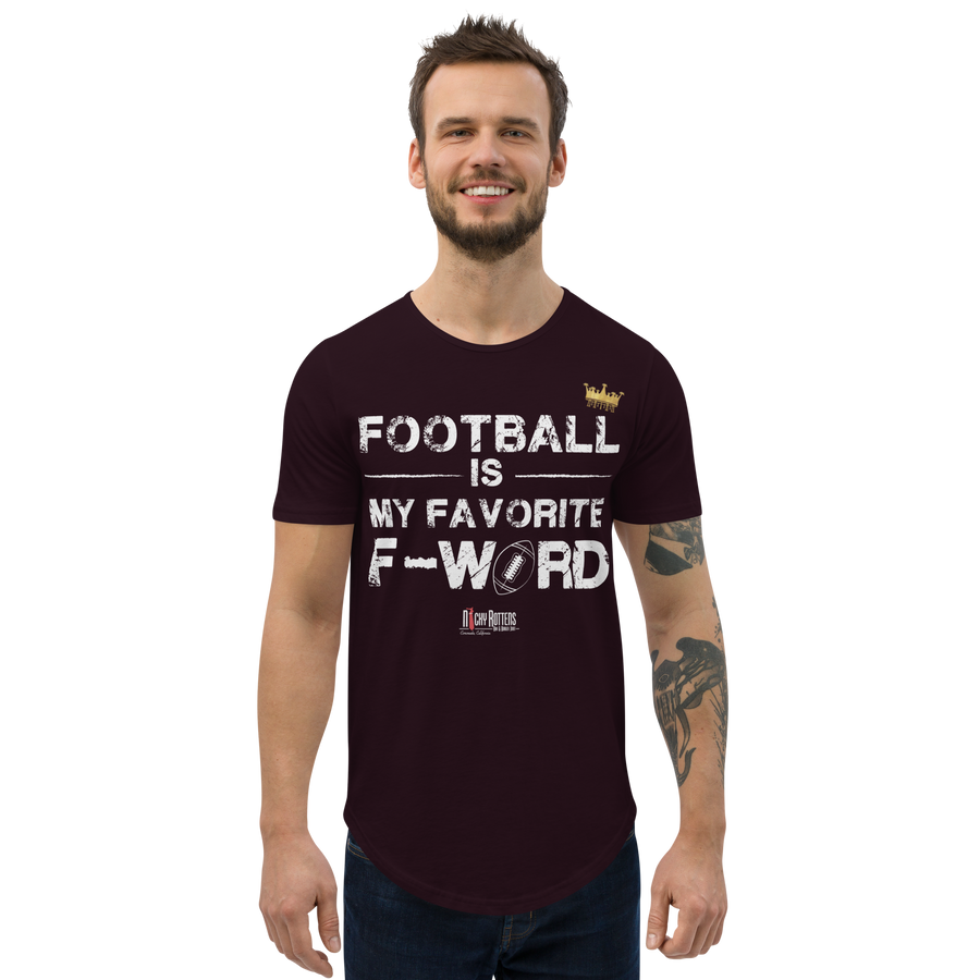 Football is my favorite F word - Men's Curved Hem T-Shirt