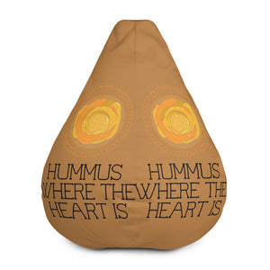 Hummus where the heart is - All-Over Print Bean Bag Chair w/ filling