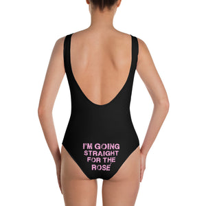 straight rose - One-Piece Swimsuit
