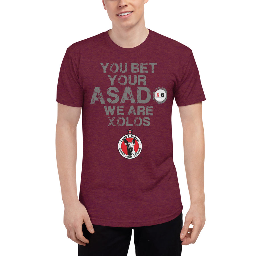 YOU BET YOUR ASADO WE ARE XOLOS - Unisex Tri-Blend Track Shirt