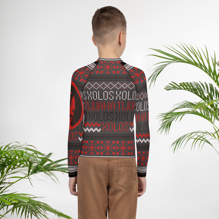 XOLOS XMAS Ugly Christmas Sweater- Youth Rash Guard