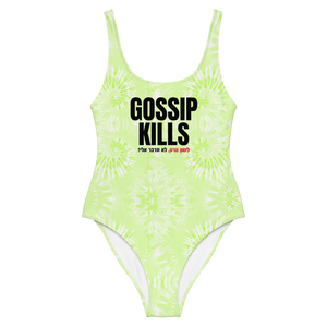 GOSSIP KILLS - green tie dye One-Piece Swimsuit