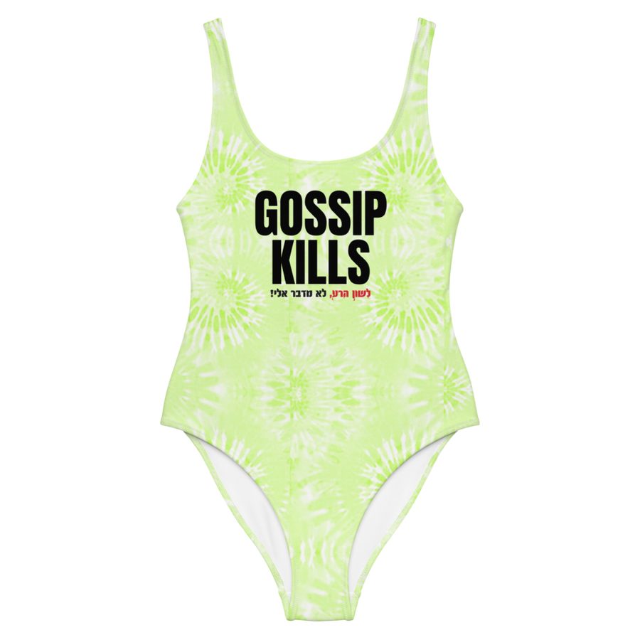 GOSSIP KILLS - green tie dye One-Piece Swimsuit