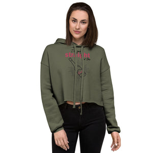 I'M GOING STRAIGHT FOR THE  ROSE - Crop Hoodie