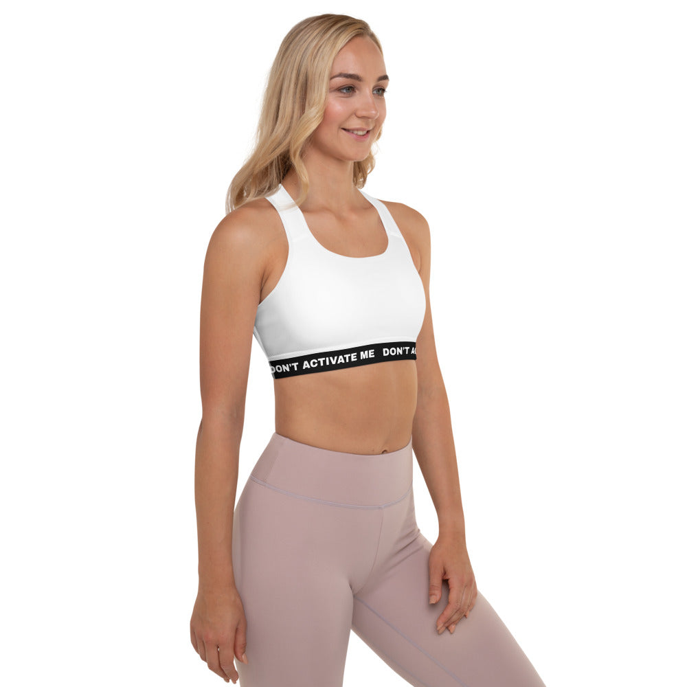 Don't Activate me - Padded Sports Bra – SPƎNGLISH (ñ)