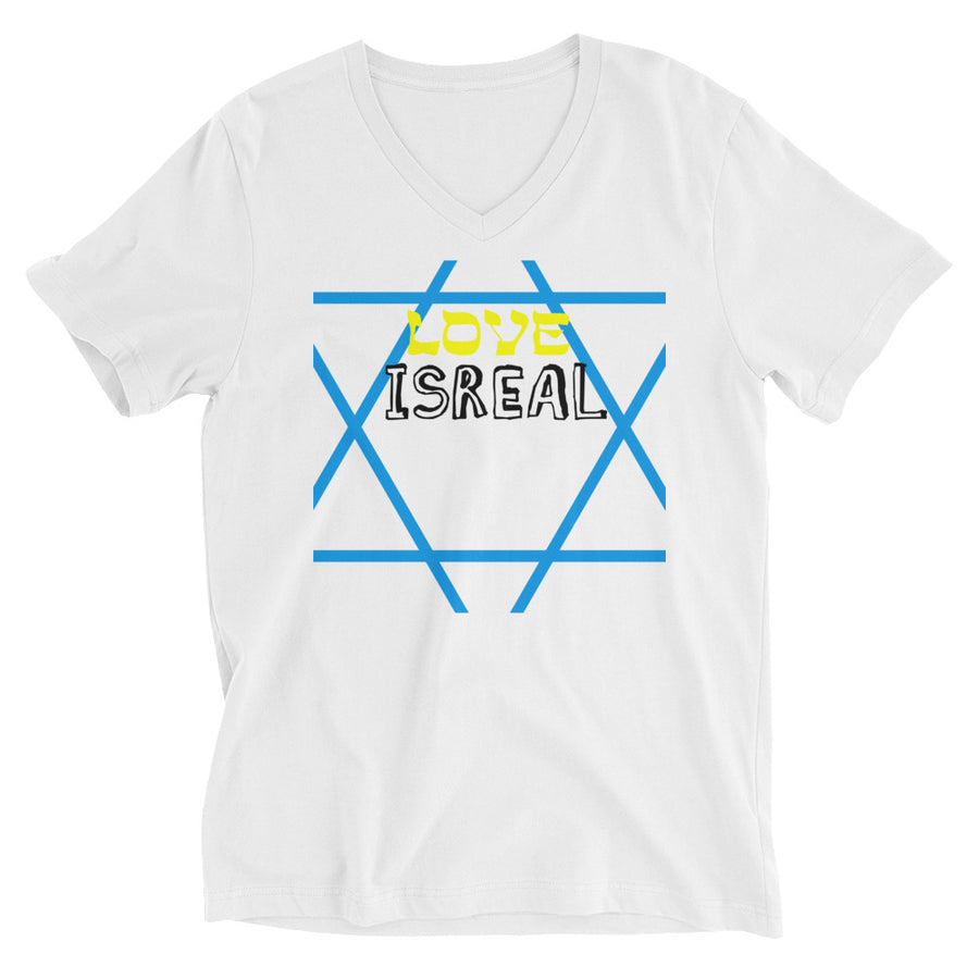 LOVE ISREAL - Unisex Short Sleeve V-Neck T-Shirt