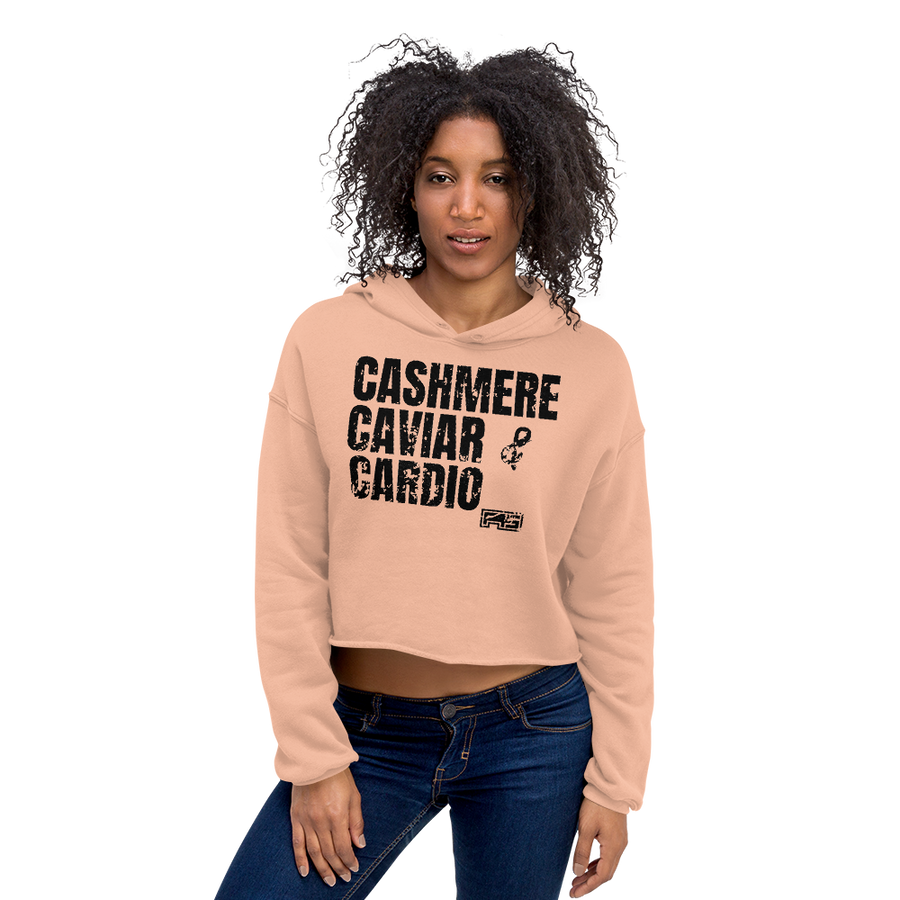 Cashmere Caviar & Cardio - Crop Hoodie