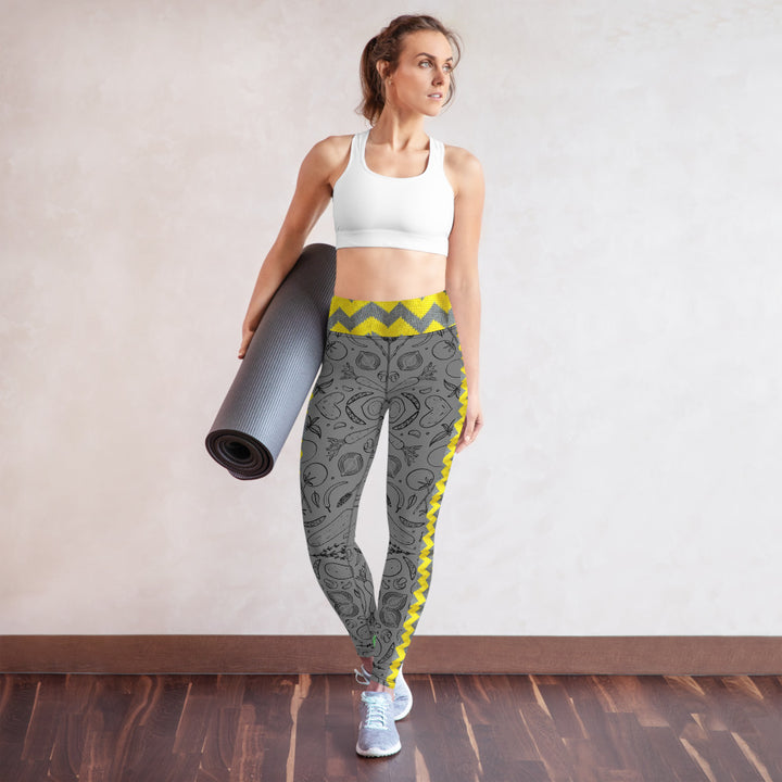wayuu veggies oga - Yoga Leggings