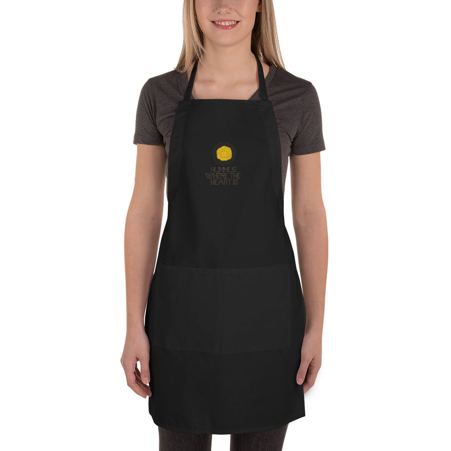 Hummus where the heart is - Embroidered Apron