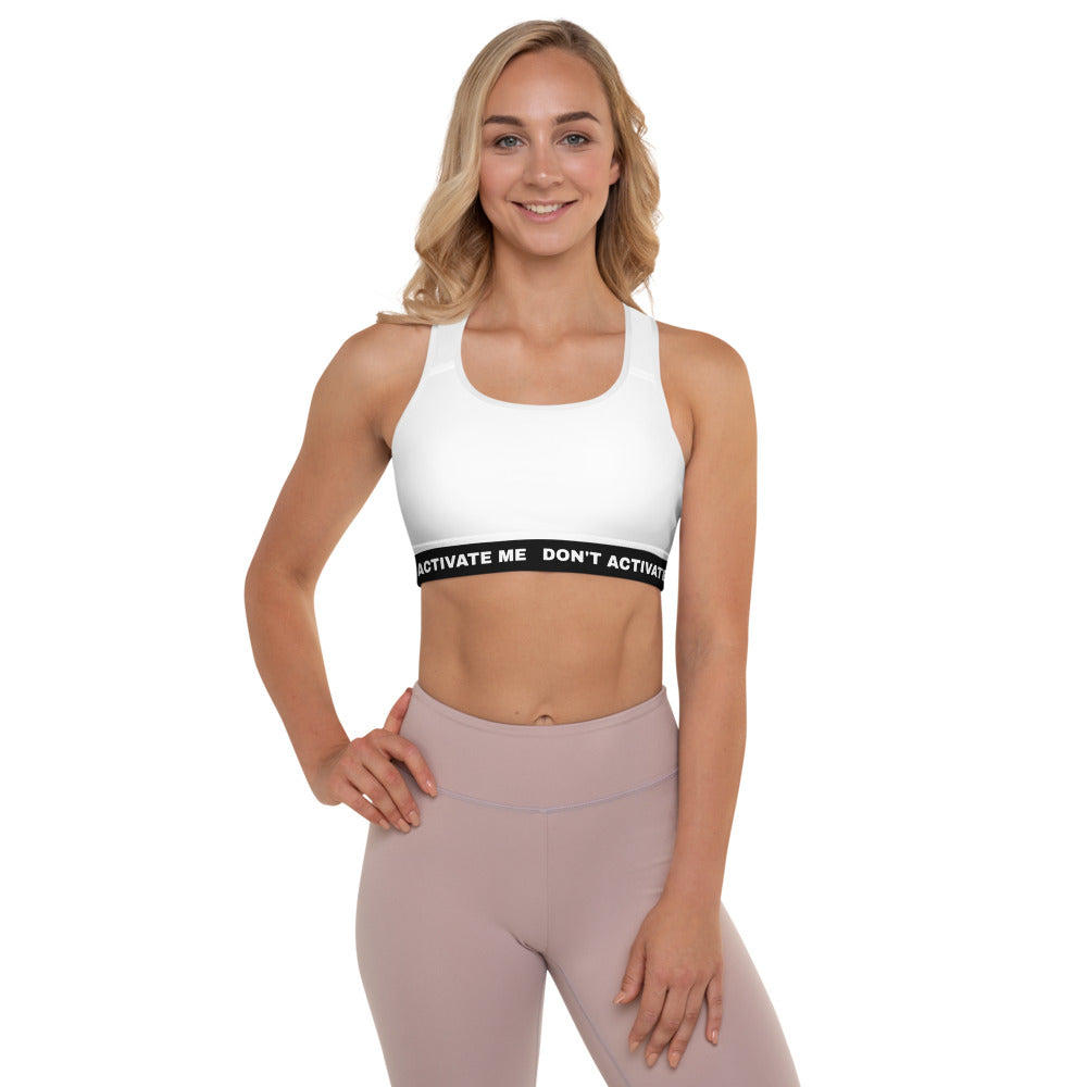 Don't Activate me - Padded Sports Bra – SPƎNGLISH (ñ)