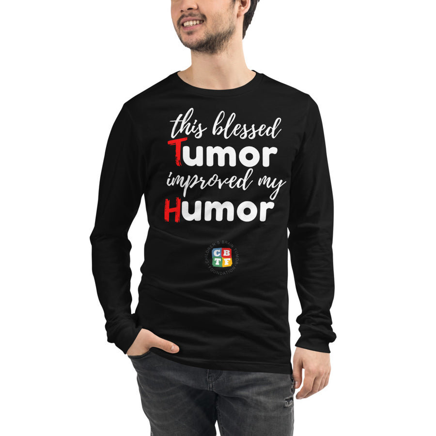 This blessed tumor improved my humor - Unisex Long Sleeve Tee