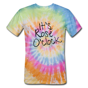 Its rose O'clock- Unisex Tie Dye T-Shirt - rainbow