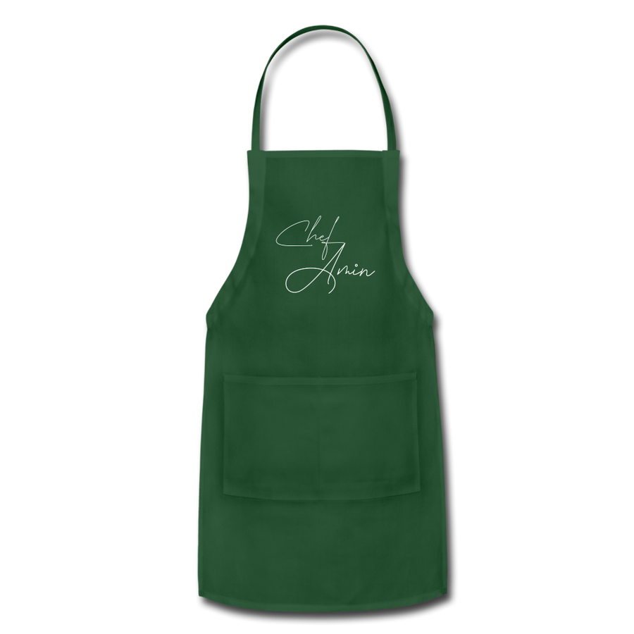 chef amin - Adjustable Apron - forest green