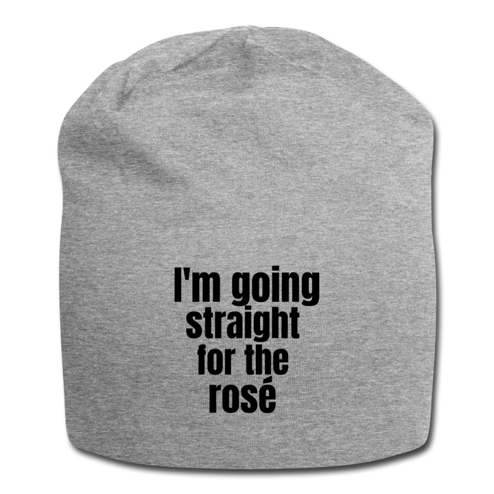 straight for the rose - Jersey Beanie - heather gray