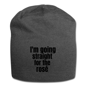 straight for the rose - Jersey Beanie - charcoal gray