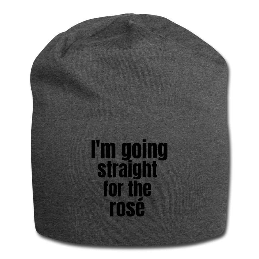 straight for the rose - Jersey Beanie - charcoal gray