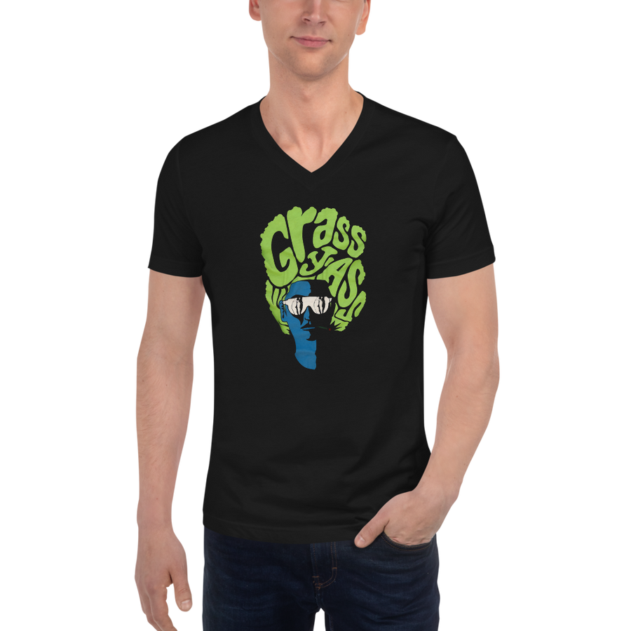 Grassyass - Unisex Short Sleeve V-Neck T-Shirt