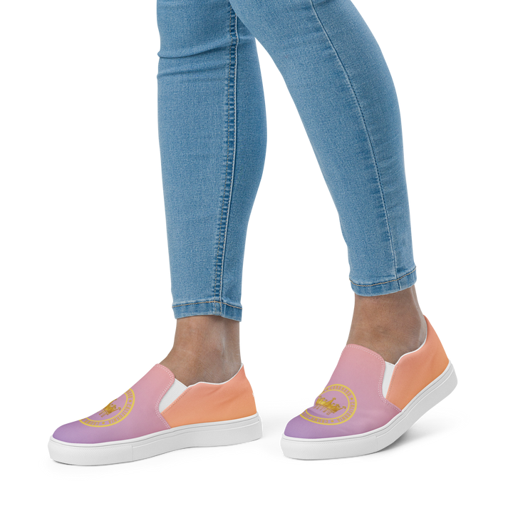 coroando california sunset crown city happy town 92118 - Women’s slip-on canvas shoes